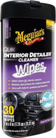 Meguiar's Meguiar's Quik Interior Detailer Wipes 30 Stück – Innenreinigungstücher Auto – UV-Schutz – für Leder und Kunststoff