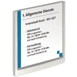 Türschild, langlebiges Klickschild, 14,9 x 14,85 cm, weiß