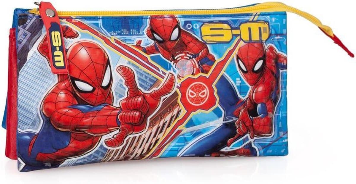 Jim Jam Federmäppchen Spiderman Stiftetui 3 Fächer mit 2 Reißverschlüssen