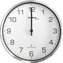 Wanduhr Technoline WT8900 Edelstahl Glas 33 cm Silber