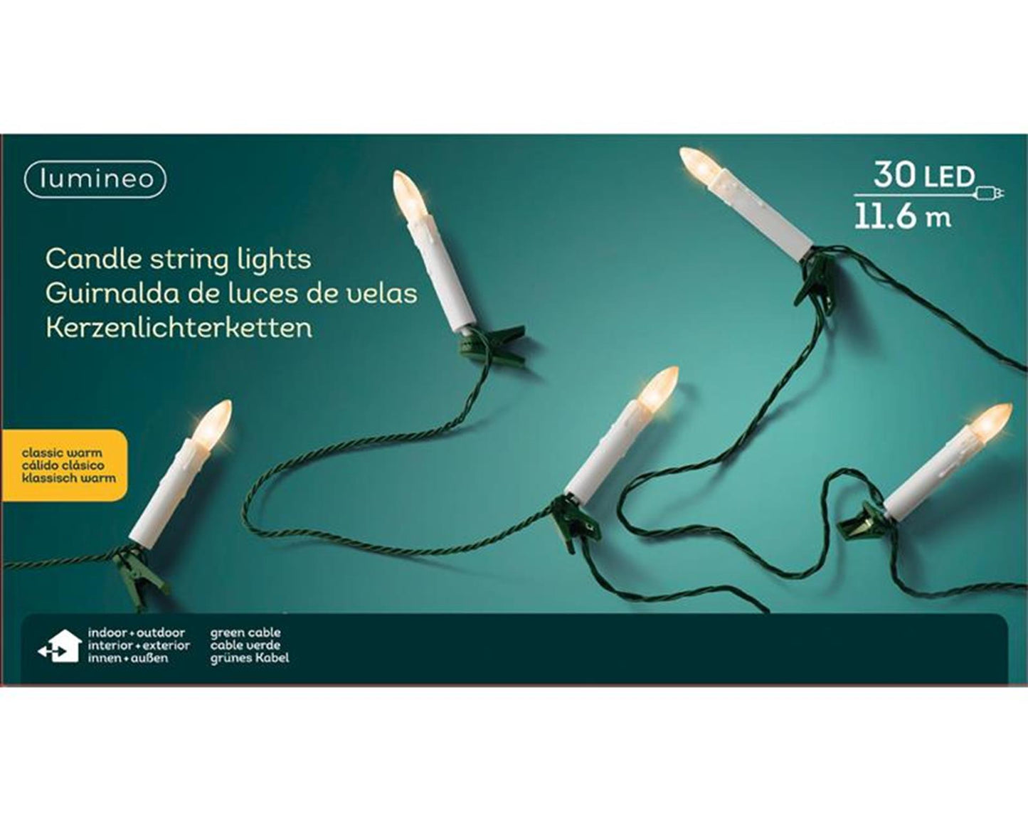 Lumineo Kerzenbeleuchtung 30led classicwarm