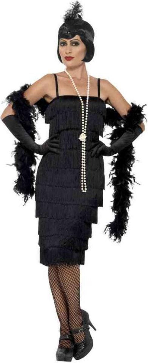 Smiffys – Flapper-Kostüm – M – Schwarz