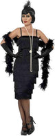 Smiffys – Flapper-Kostüm – M – Schwarz