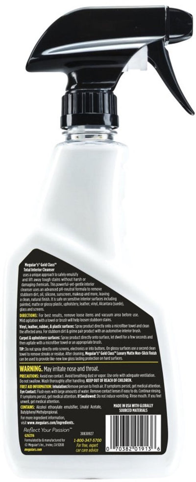 Meguiars Goldklasse-Gesamtinnenreiniger – zum Entfernen von Staub, Schmutz und leichter Verschmutzung – für Innenteile – 473 ml