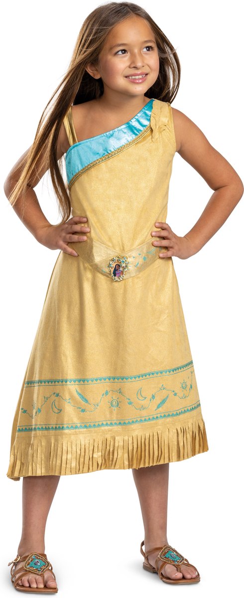 Verkleidung Disney Prinzessin – Pocahontas, Pocahontas Deluxe, Größe S (5 – 6 Jahre), Mädchen
