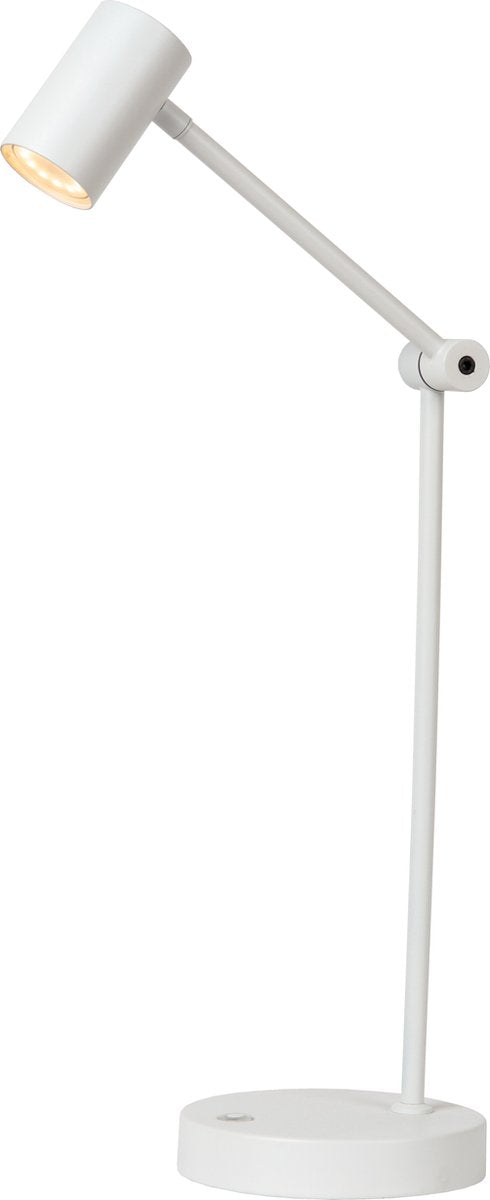 Lucide tipik – wiederaufladbare Schreibtischlampe – wiederaufladbarer Akku – LED 3 Stufen dimmbar – 1 x 3 W, 2700 K – weiß