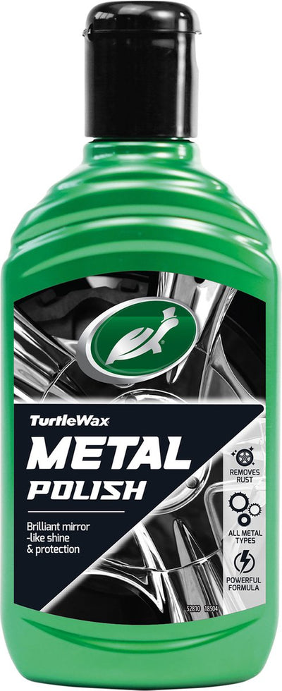 Turtle Wax GL Metallpolitur – die Komplettlösung für alle Metalloberflächen – entfernt Oxidation und Schmutz – stellt Metall- und Chromoberflächen wieder her – trägt eine Schutzschicht auf – 300 ml