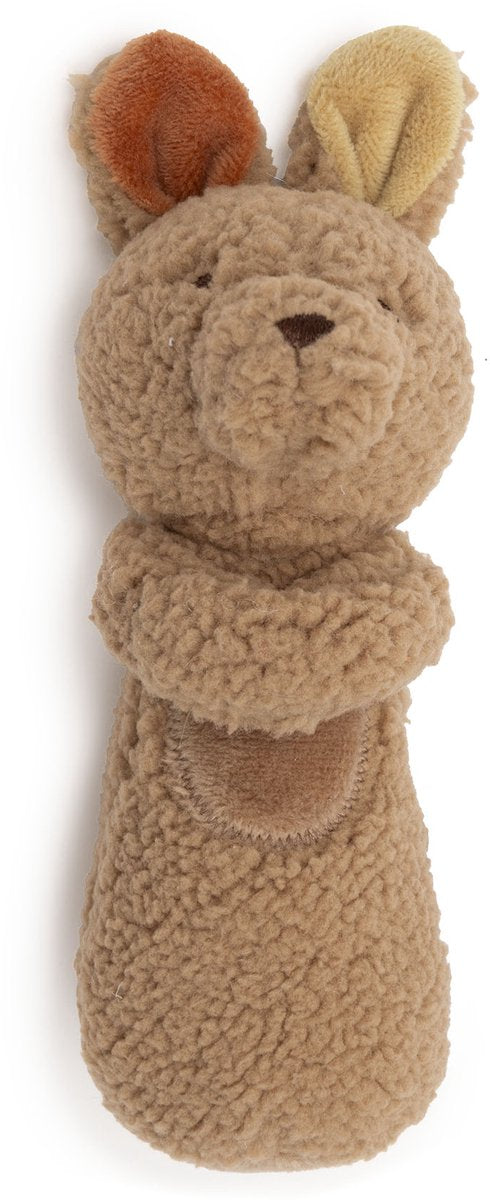 Jollein Rassel Kangaroots – Babyspielzeug – Korallenvlies-Samt