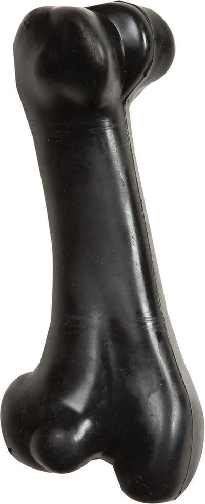 Flamingo-Hundespielzeug – Gladiatorknochen schwarz L (19 cm) – starkes Kauspielzeug für Hunde – langlebiger Gummiknochen