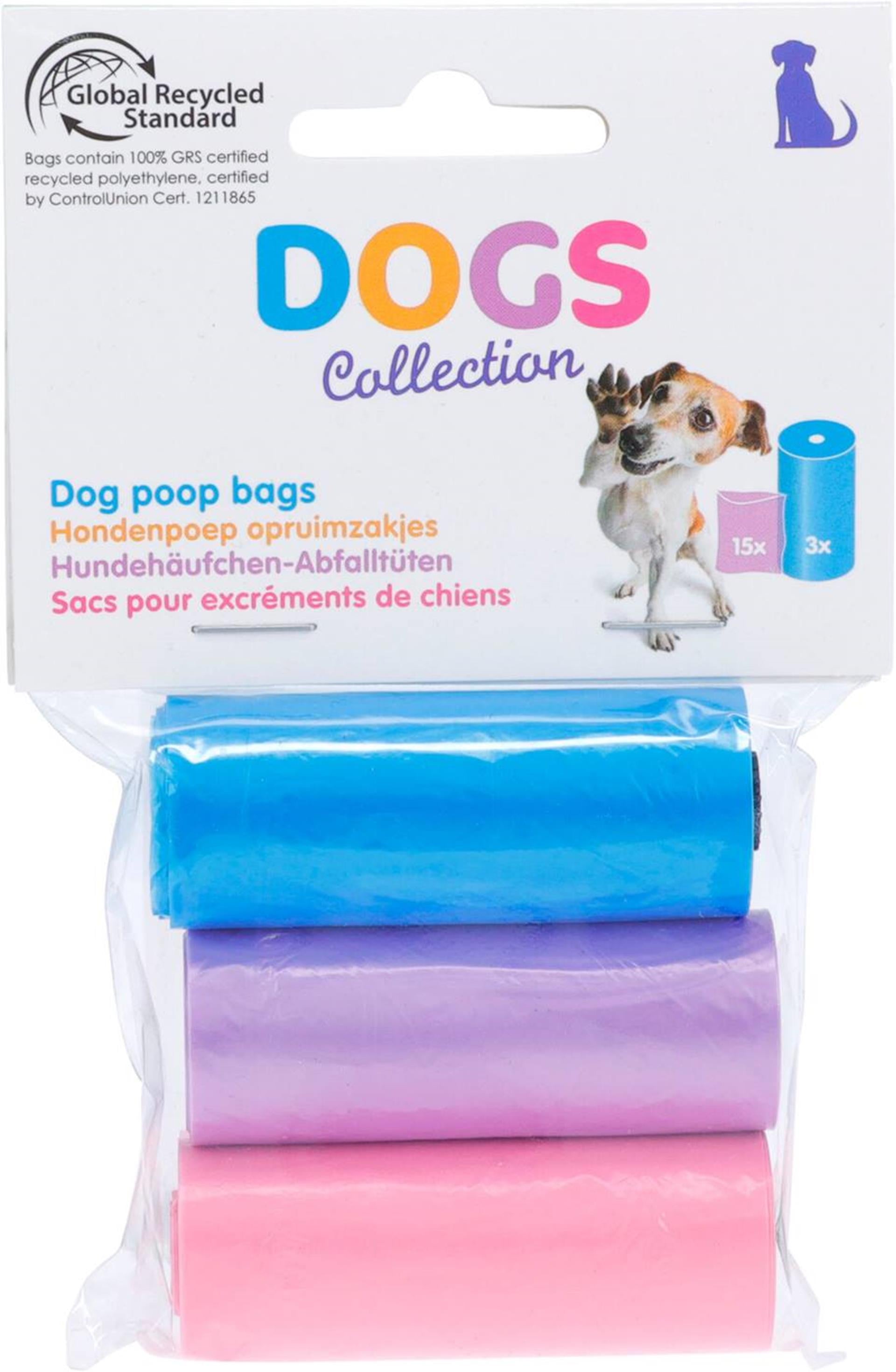 Dogs Collection Hundekotbeutel, 3 Rollen à 15 Stück