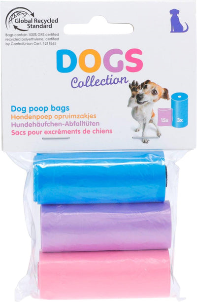 Dogs Collection Hundekotbeutel, 3 Rollen à 15 Stück