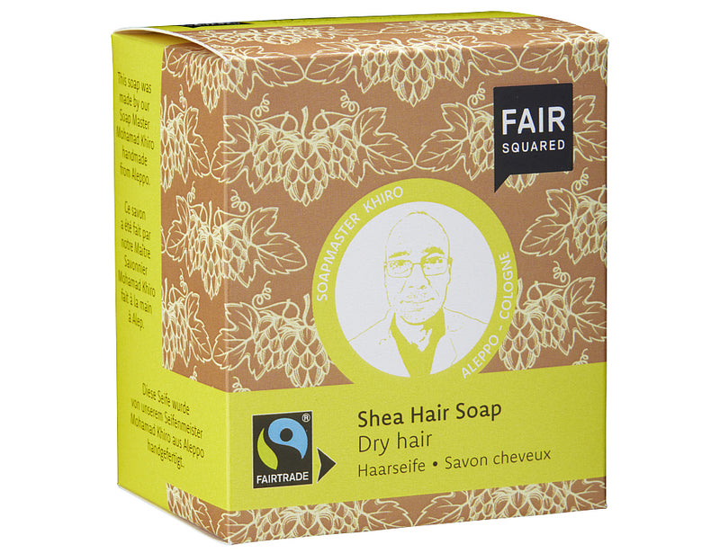 Faire quadratische Shampoo Bar trockene Haare Shea