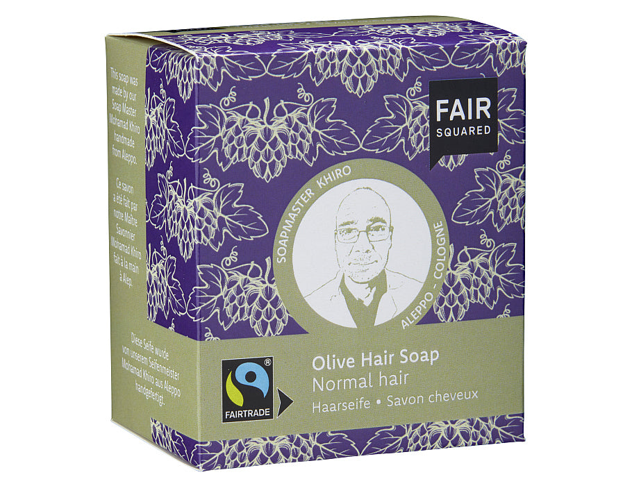 Faires quadratisches Shampoo Block Normales Haar Olive 2 Stücke 80 Gramm.