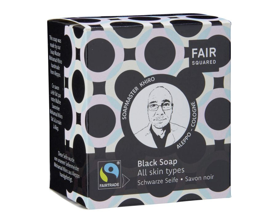 Faire quadrierte Seife Block Black Seife