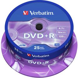 DVD+R Spindel 4,7GB wörtlich 16x 25 Stück