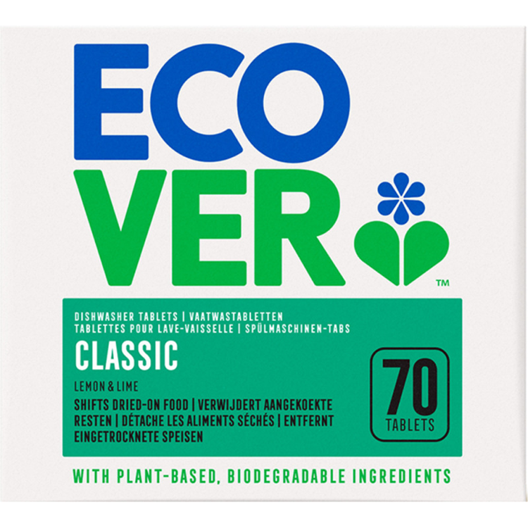 Ecover 1009800 – Spülmaschinentabs 1,4 kg 70 Tabs | 5 Stück