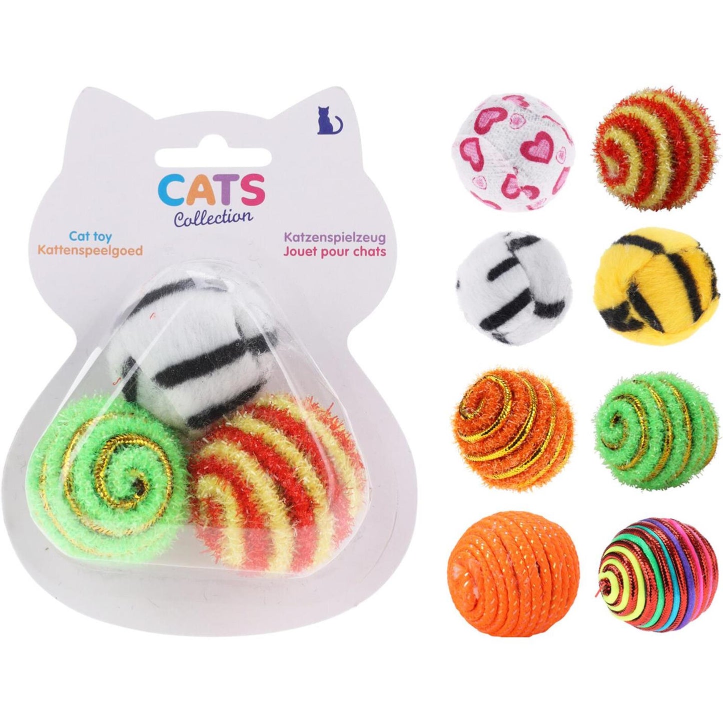 Cats Collection Katzenspielzeug-Ball-Set 3-tlg