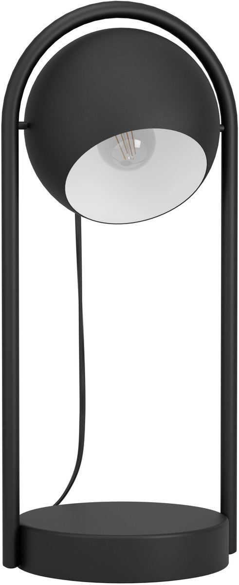 Eglo Murnia Tischleuchte – E14 – H 43 cm – Aluminium – Schwarz|Weiß