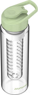 Muitomas Wasserflasche – Teesieb für Obst, Tee oder Kräuter – Trinkschnabel – 700 ml – grün