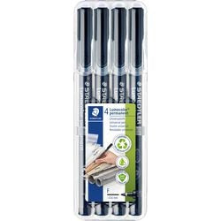 Permanenter OHP-Marker Staedtler Lumocolor Schwarz 4 Stück