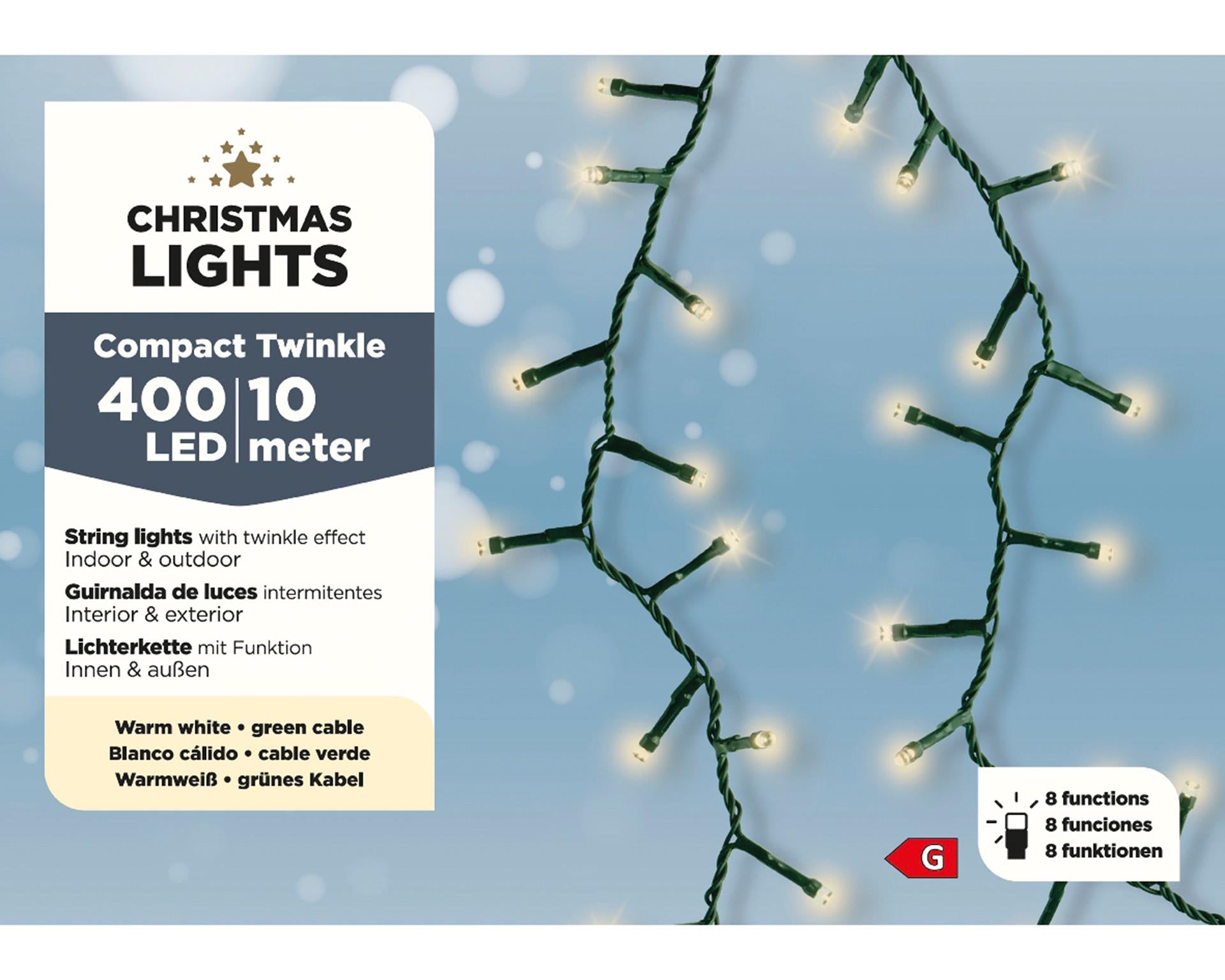 Lumineo Weihnachtsbeleuchtung LED kompakt 400l 10m