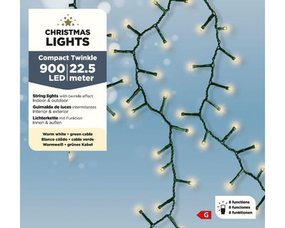 Lumineo Weihnachtsbeleuchtung kompakt 900LED warmweiß