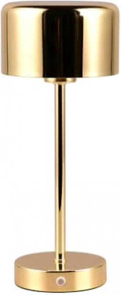 Rl lebe dein Licht Reality Jeff - Tischleuchte - Messing poliert - inkl. 1x SMD 1,5W - Touchfunktion - wiederaufladbar - dimmbar