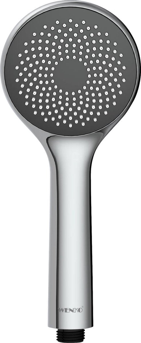 Wenko Handbrause wassersparend - ø95mm - 1 Strahlart - Chrom - Duschkopf - wassersparend