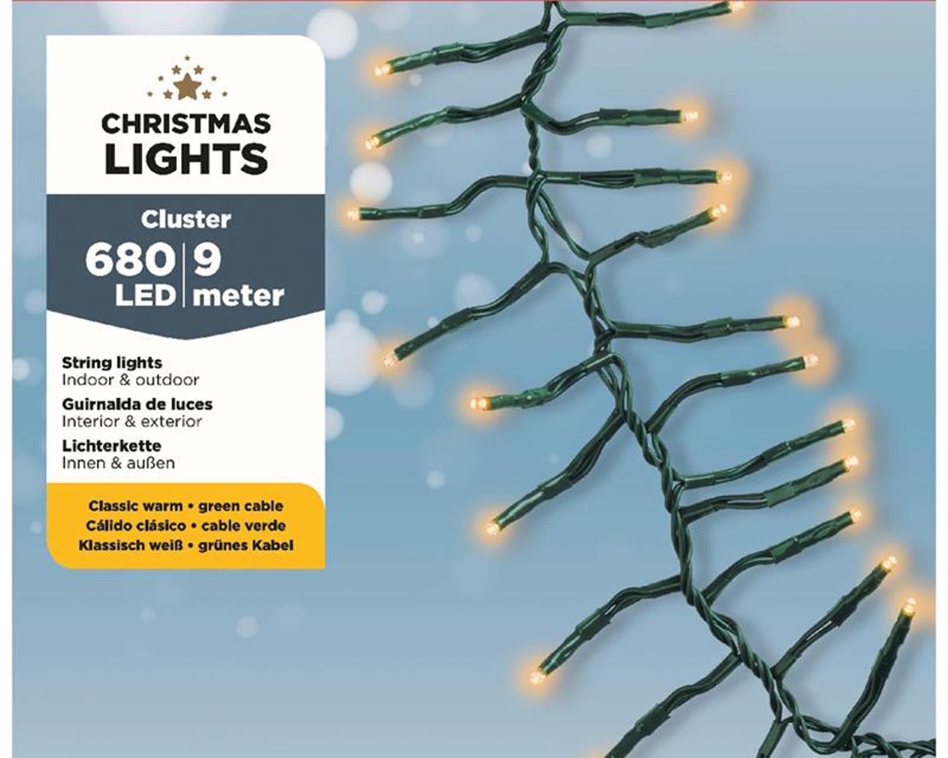 Lumineo Weihnachtslichter-Cluster 680led klassisch