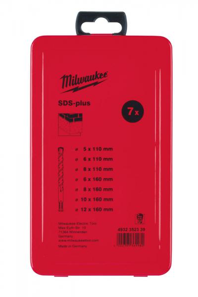 Milwaukee Zubehörset SDS-Plus Bohrhämmer in Metallkassette (7-teilig) neu MS2 – 4932352339