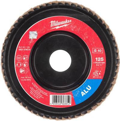 Milwaukee Zubehör Fächerschleifscheibe Alu SLC50 125mm G40-1 Stück – 4932479091 – 4932479091