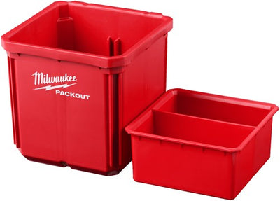 Milwaukee Zubehörverpackung 10x10 cm Behälter (2 Stück) – 4932480698