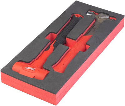 Milwaukee-Zubehör Schaumstoffeinlagenhämmer: Kugelkopfhammer 450 g und rückstoßfreier Hammer 790 g (2-teilig) – 4932493254