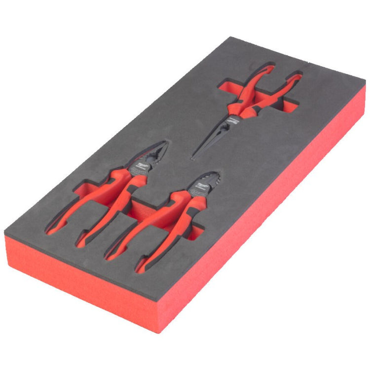 Milwaukee Zubehör Schaumstoff-Inlay-Zangen-Set (3-teilig) (4932492462 4932492463 4932492465) – 4932493256