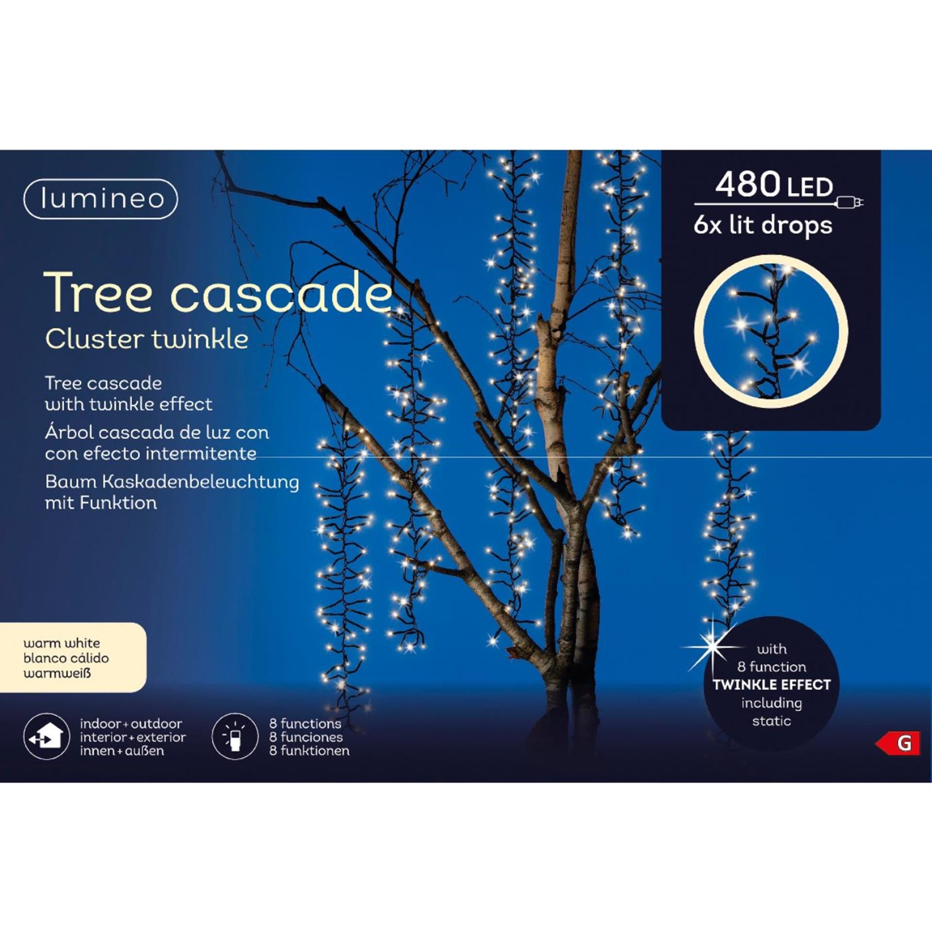Lumineo Lichtvorhang für Baum 480led 200cm
