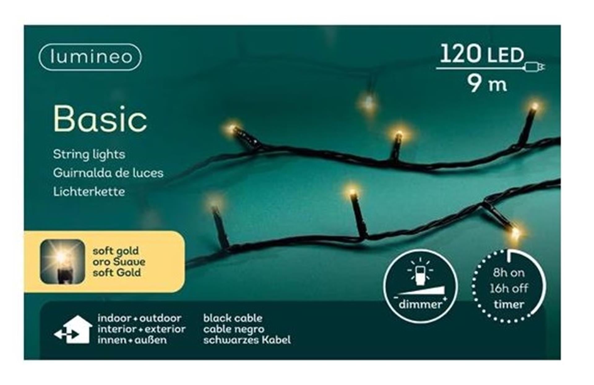 Lumineo Basic Weihnachtsbeleuchtung 120led Champagner