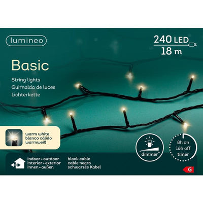 Lumineo Weihnachtsbeleuchtung Basic warmweiß 240LED