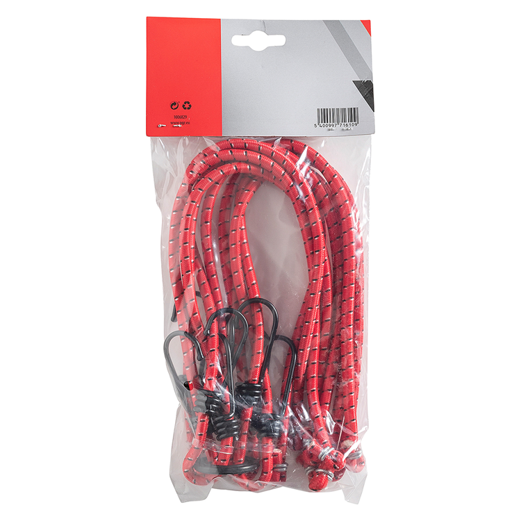 Mack 1006829 - Gummiband 8 Haken rot | 5 Stück