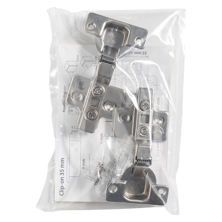 Mack 1071154 - 2 Eingeborene. Clip-on-Soft-Clutch. 35 mm 110° halbaufliegende Tür | 5 Stück