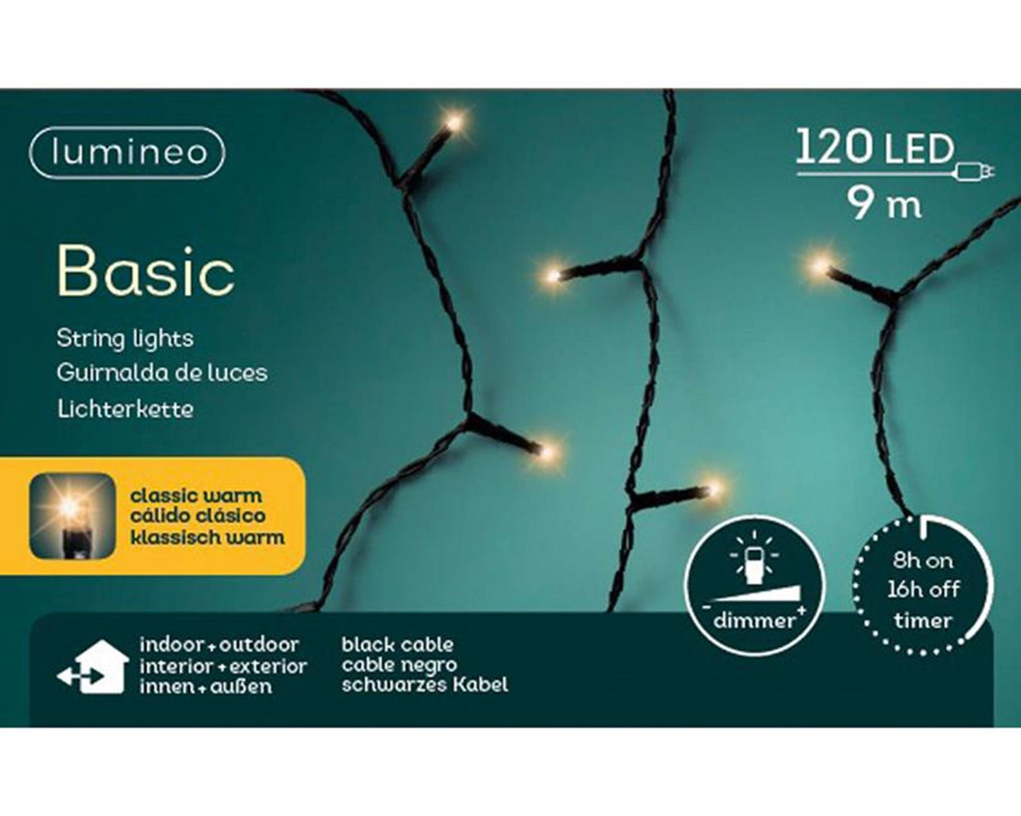 Lumineo Weihnachtsbeleuchtung Basic 120l Classicwarm