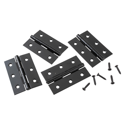 Mack 1071170 - 4 schwere Scharniere schwarz H 76 x B 50 mm | 5 Stück