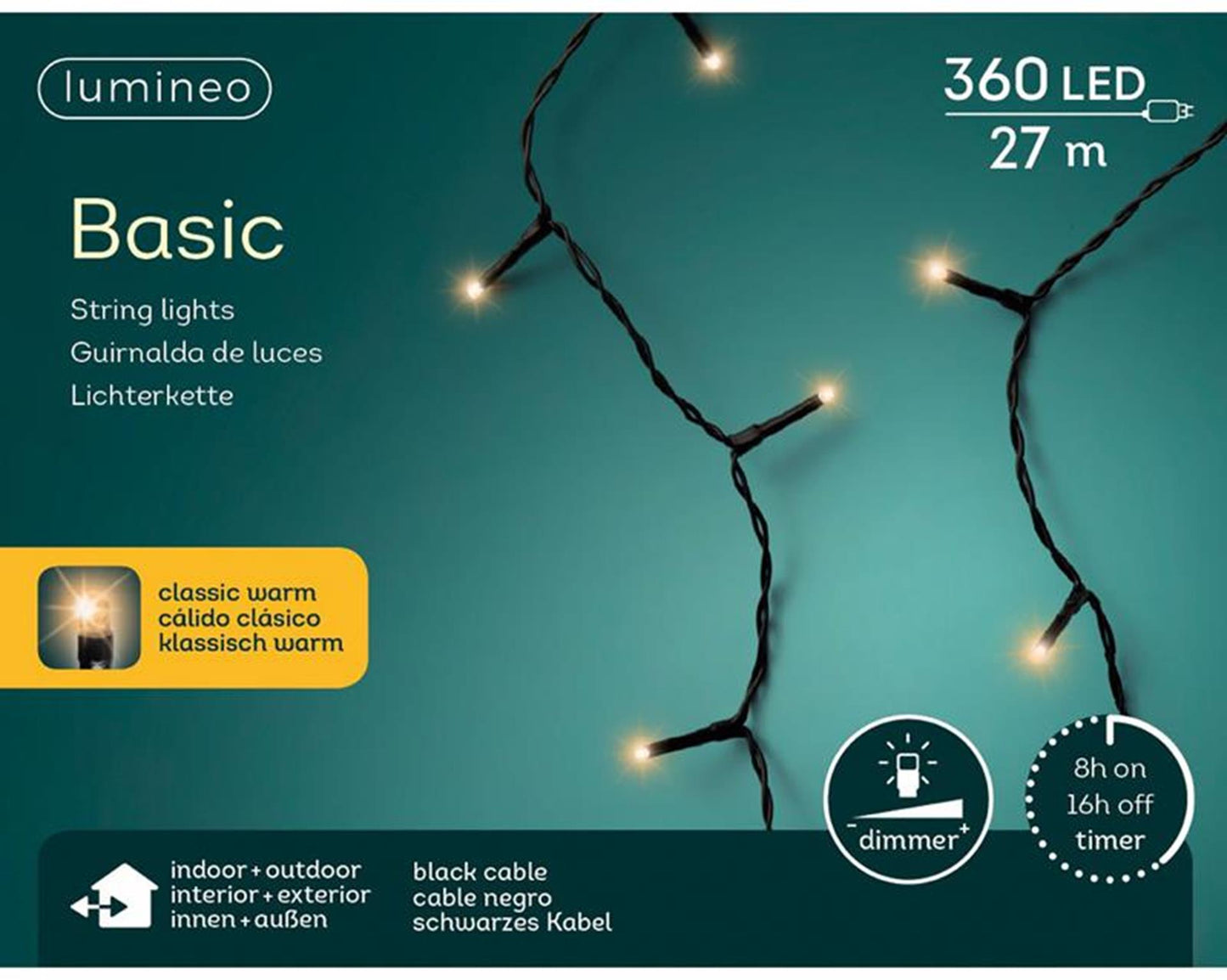 Lumineo Weihnachtsbeleuchtung Basic 360l Classicwarm