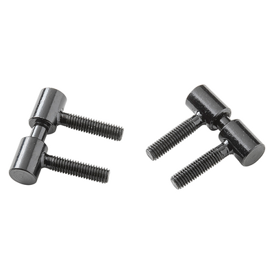 Mack 1071185 - 2 Möbelscharniere gelocht schwarz ø 11 x 25 mm | 5 Stück