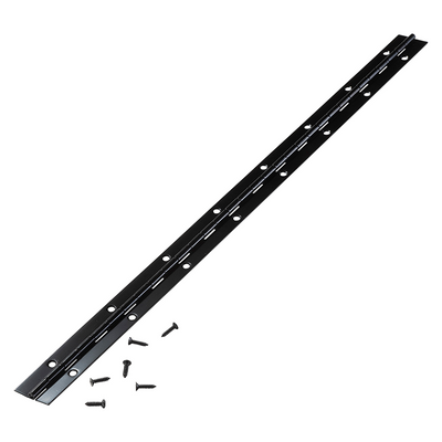 Mack 1071201 - Klavierscharnier schwarz L 48 cm x 28 mm | 6 Stück