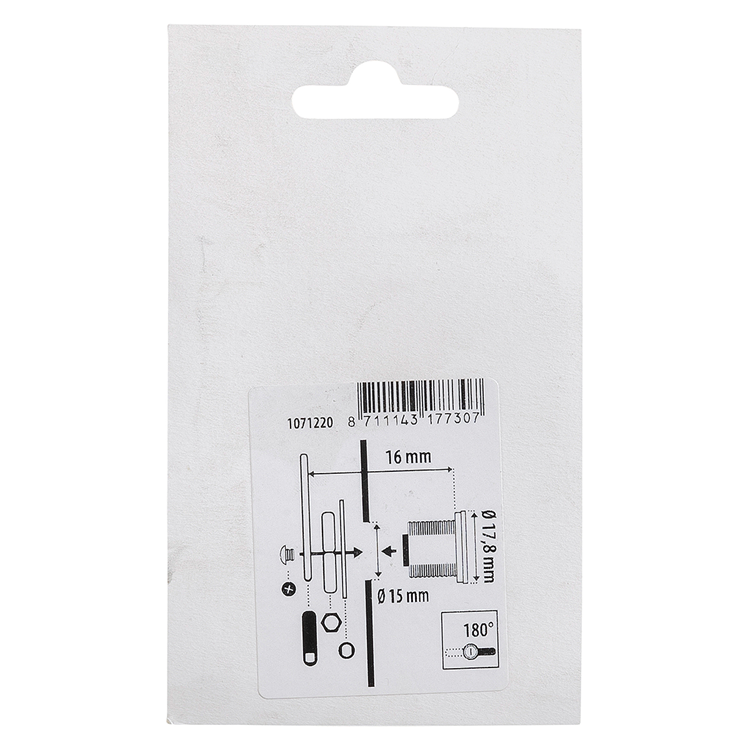 Mack 1071220 - Briefkastenschloss schwarz 16mm | 5 Stück