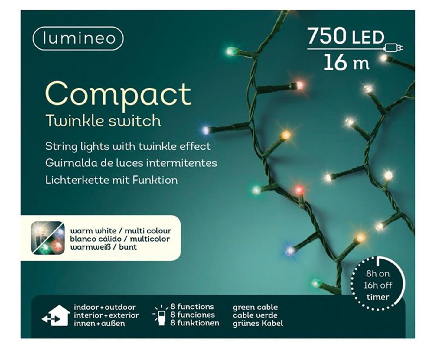 Lumineo LED-Kompaktleuchten mit Farbwechsel, 750 l
