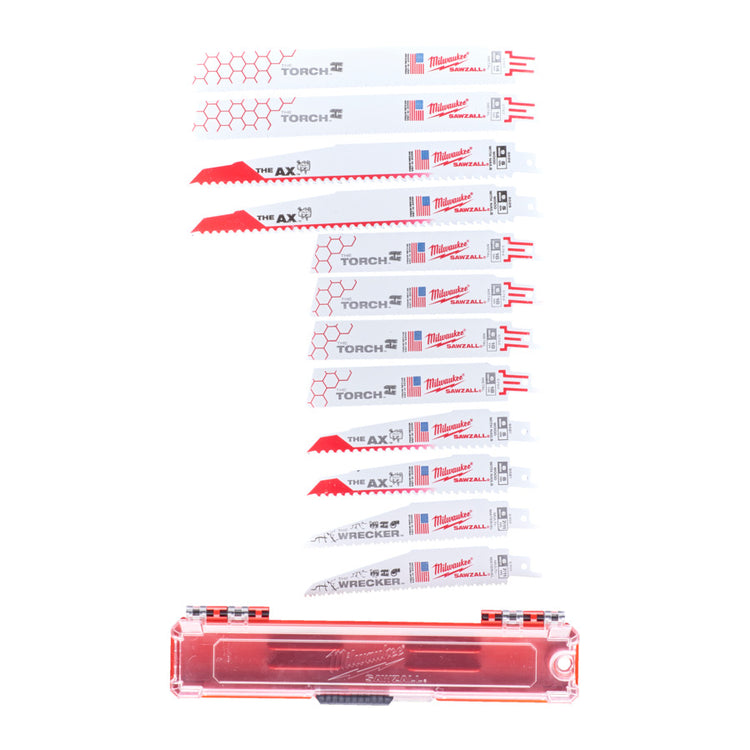 Milwaukee Säbelsägeblatt-Set | Sägezahn | Axt | Fackel | Zerstörer | 12-teilig - 49472229