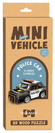 Holzbausatz 3D-Polizeiauto