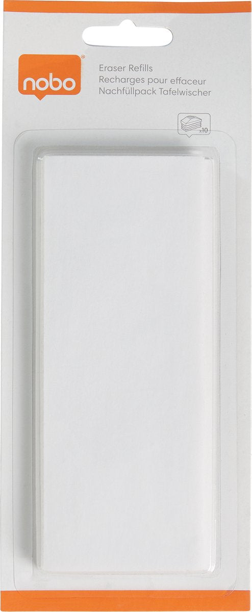 Nobo magnetische Whiteboard-Radiergummi-Nachfüllung – 10 Stück