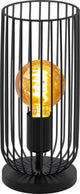 Eglo Roccamena Tischlampe – E27 – 31 cm – Metall – Schwarz